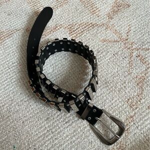 Urban Outfitters Studded Black Leather Belt Heavy Metal